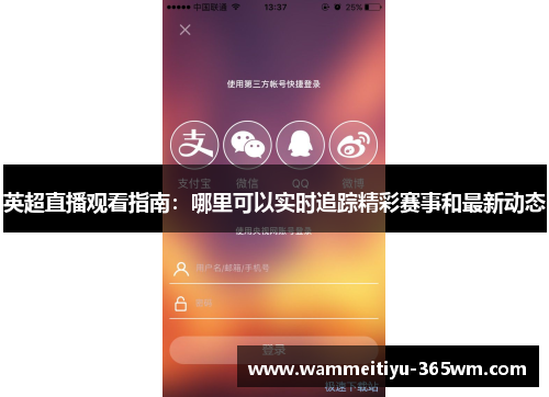 英超直播观看指南：哪里可以实时追踪精彩赛事和最新动态